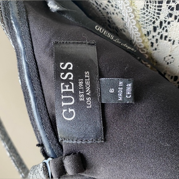 Bustier Dress GUESS size 6 US Metalic grey - Picture 7 of 9